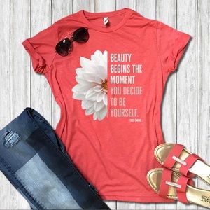 Heather Red Coco Chanel Quote T-shirt